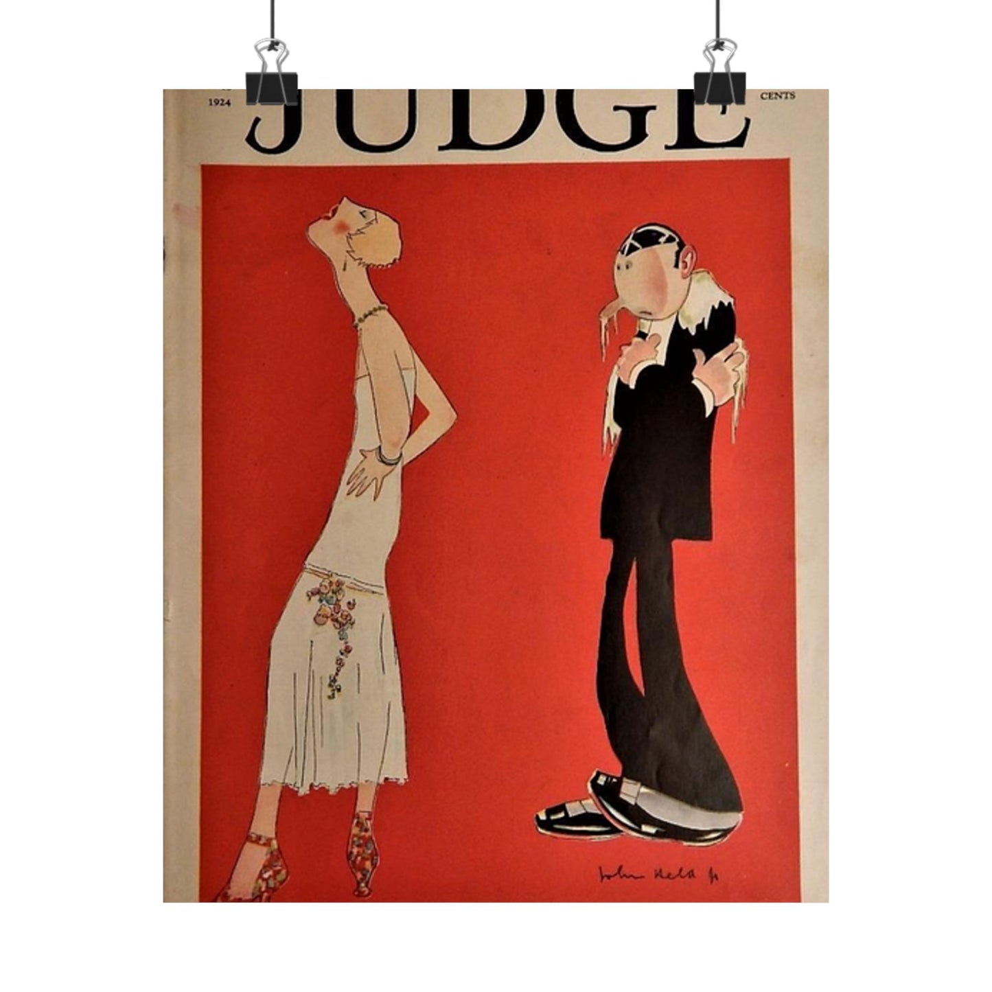 JudgeMagazine13Sep1924 - Art Deco public domain image High Quality Matte Wall Art Poster for Home, Office, Classroom