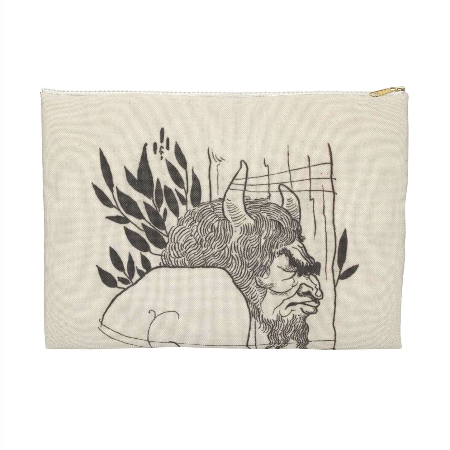 Grotesques by Aubrey Beardsley. Facsimile Platinum Prints by Frederick H. Evans from the Twelve Original Drawings in His Collection with a Portrait Frontispiece MET DP366708 Large Organizer Pouch with Black Zipper