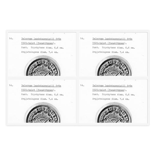 sigill (Dalarnas Landskapssigill från 1520-talet) Laminated UV Protective Vinyl Stickers