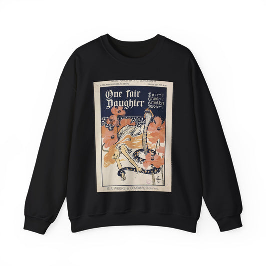 One fair daughter, by Frank Frankfort Moore Black Heavy Blend Adult Crew Neck SweatShirt