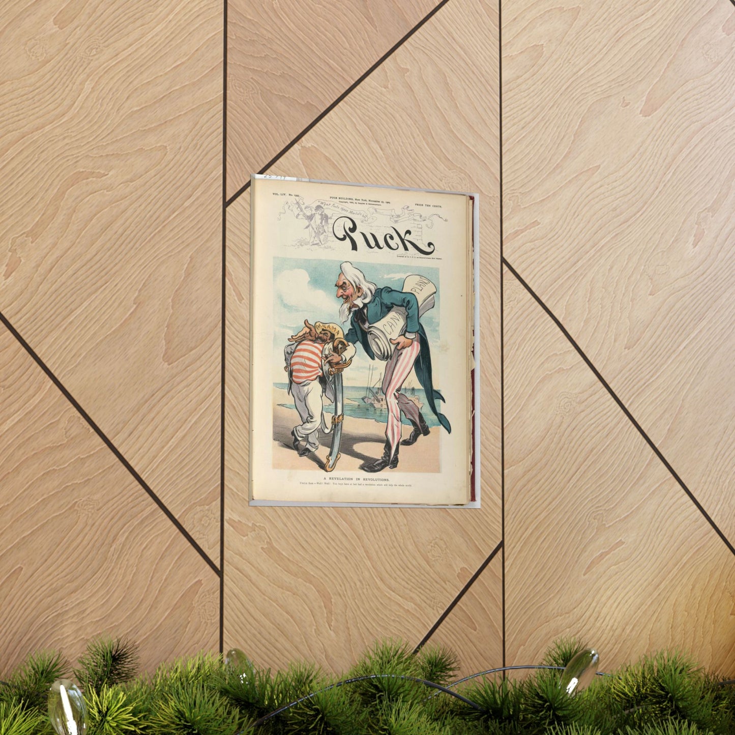 Puck magazine cover - A revelation in revolutions / Kep. High Quality Matte Wall Art Poster for Home, Office, Classroom