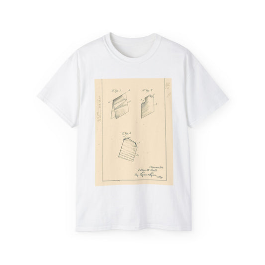 Patent Case File No. 1,458,513, Method of Producing Arificial Flower Petals, Inventor- Ellen W. Bell. - DPLA - 5462ff330b7ac44e42ad6e531c446101 (page 15) White T-Shirt Gildan 2000 Cotton Unisex