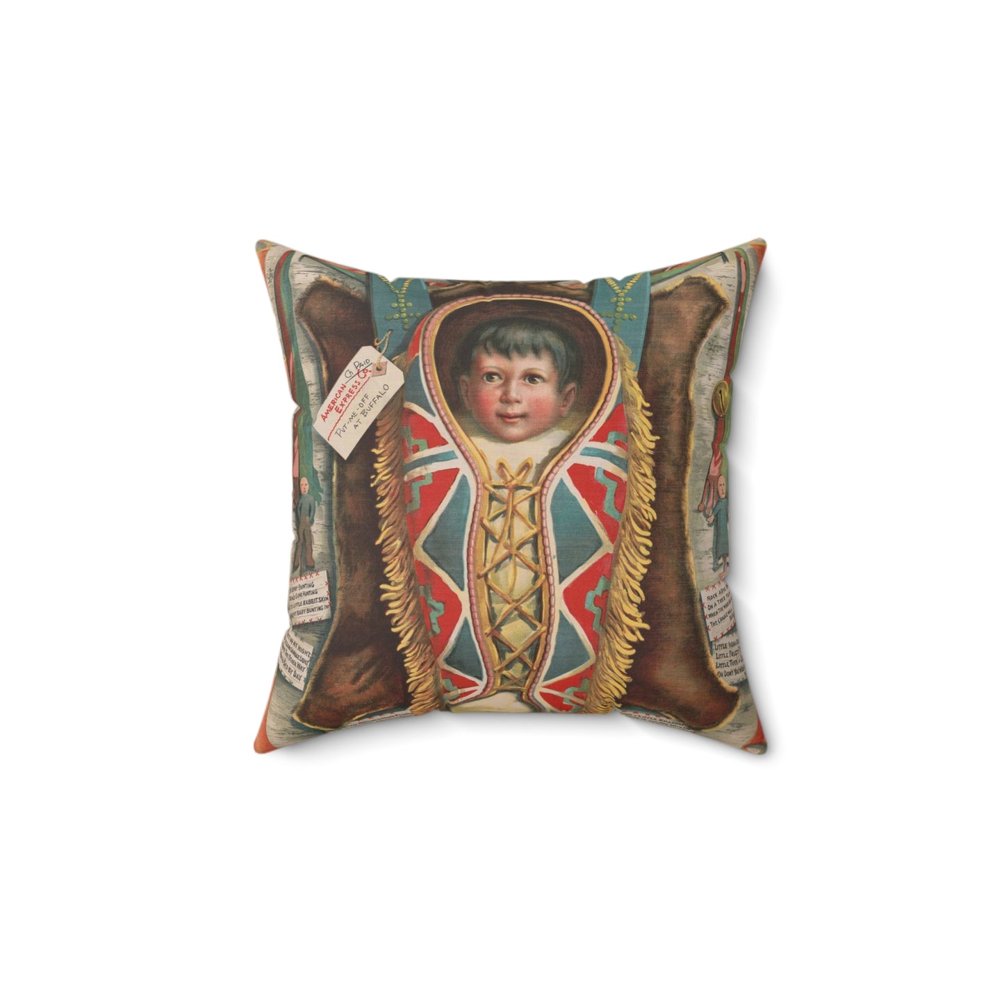 Papoose - Print, Library of Congress collection Decorative Accent Square Pillow