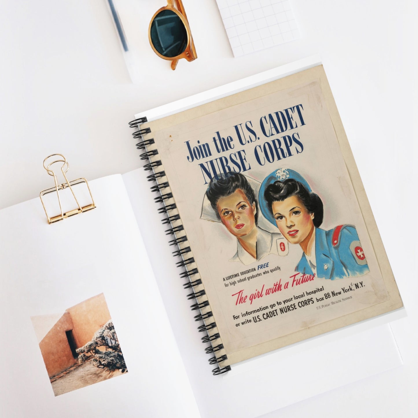 Join the U.S. Cadet Nurse Corps Spiral Bound Ruled Notebook with Printed Cover