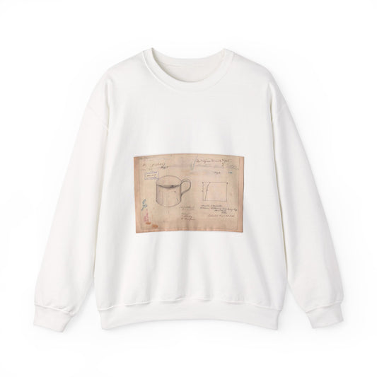 Patent drawing - Drawing of Soldiers Filtering Drinking Cup Public domain  image White Heavy Blend Adult Crew Neck SweatShirt