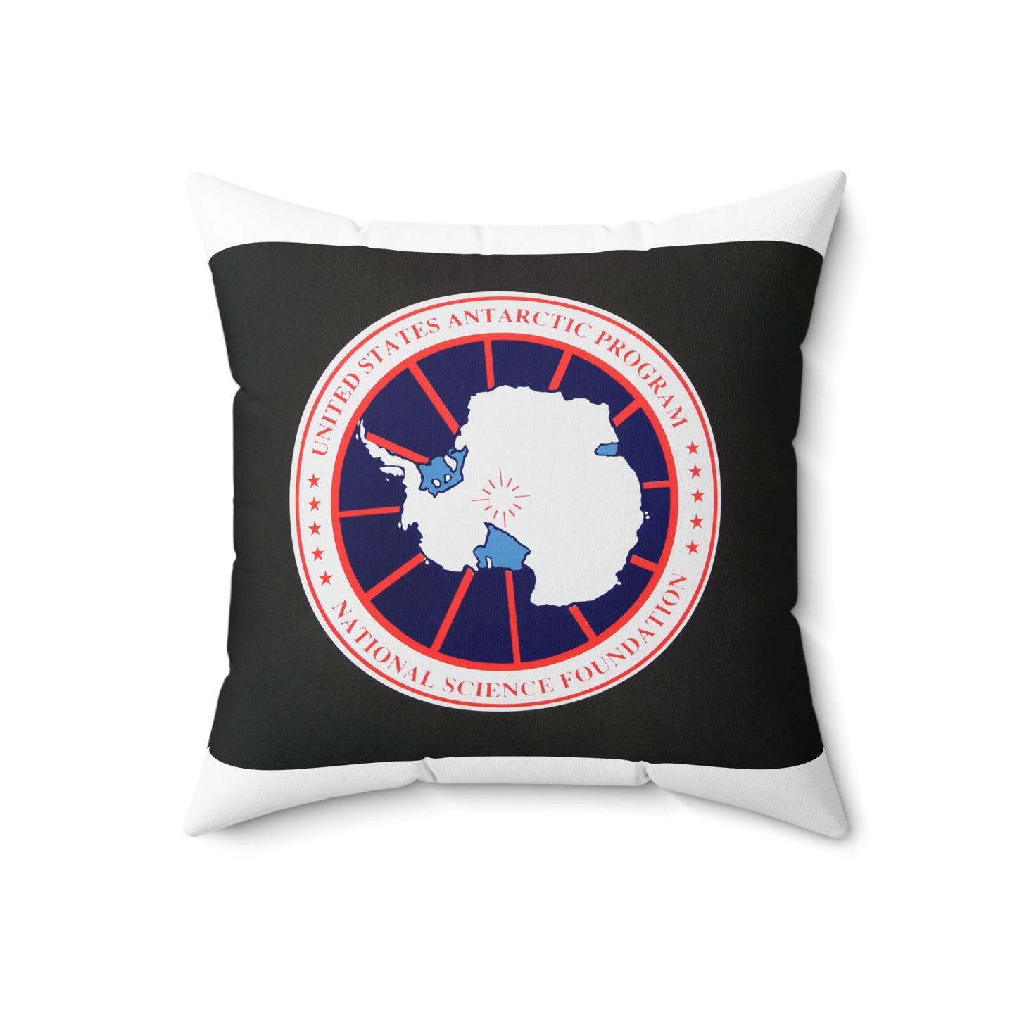 Logo of The National Science Foundation United States Antarctic Program Decorative Accent Square Pillow