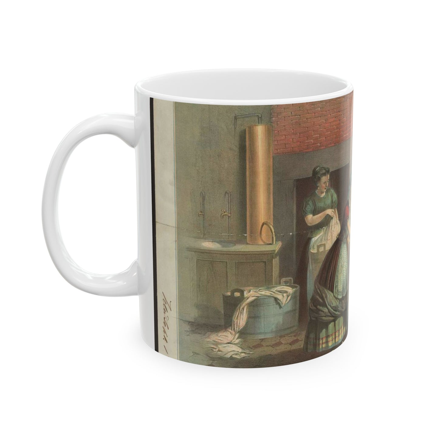 Home washing machine & wringer - A painting of a woman washing a woman's hands Beautiful Novelty Ceramic Coffee Mug 11oz