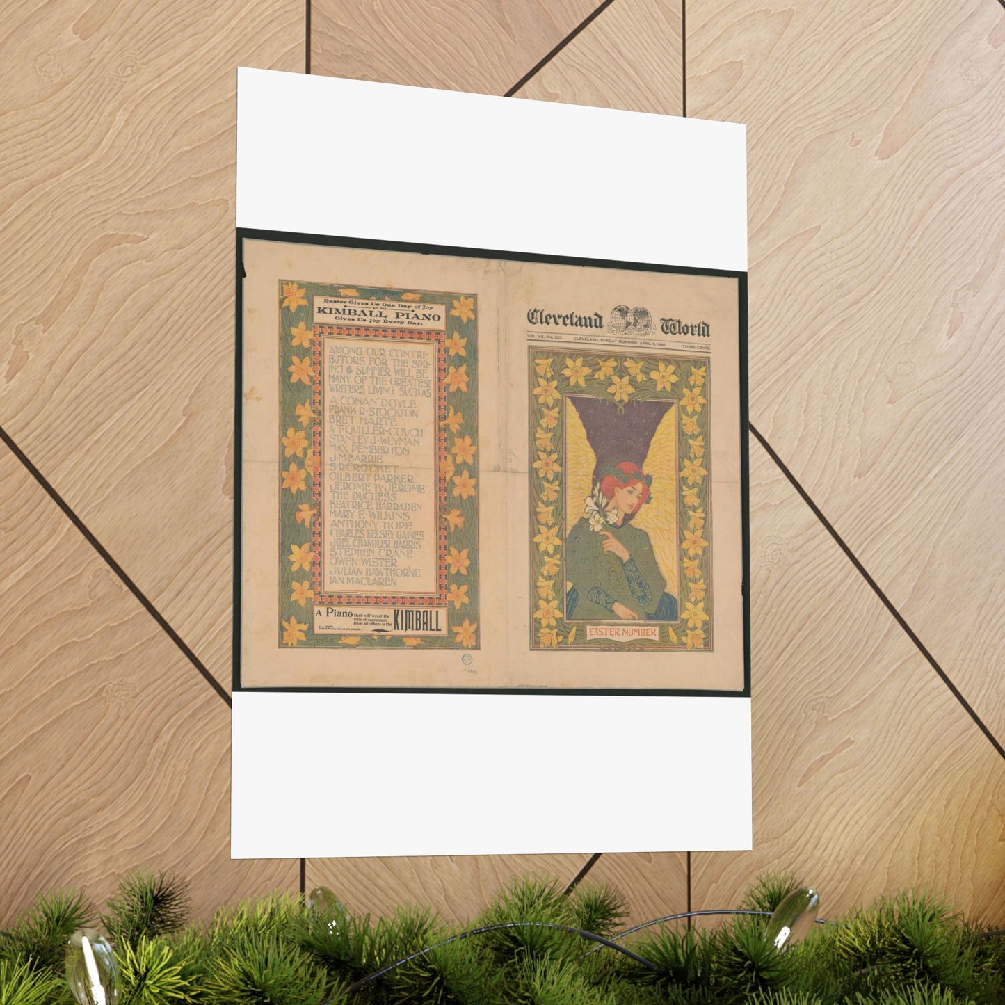 Louis Rhead - Cleveland World - Easter number LCCN2002715846 High Quality Matte Wall Art Poster for Home, Office, Classroom