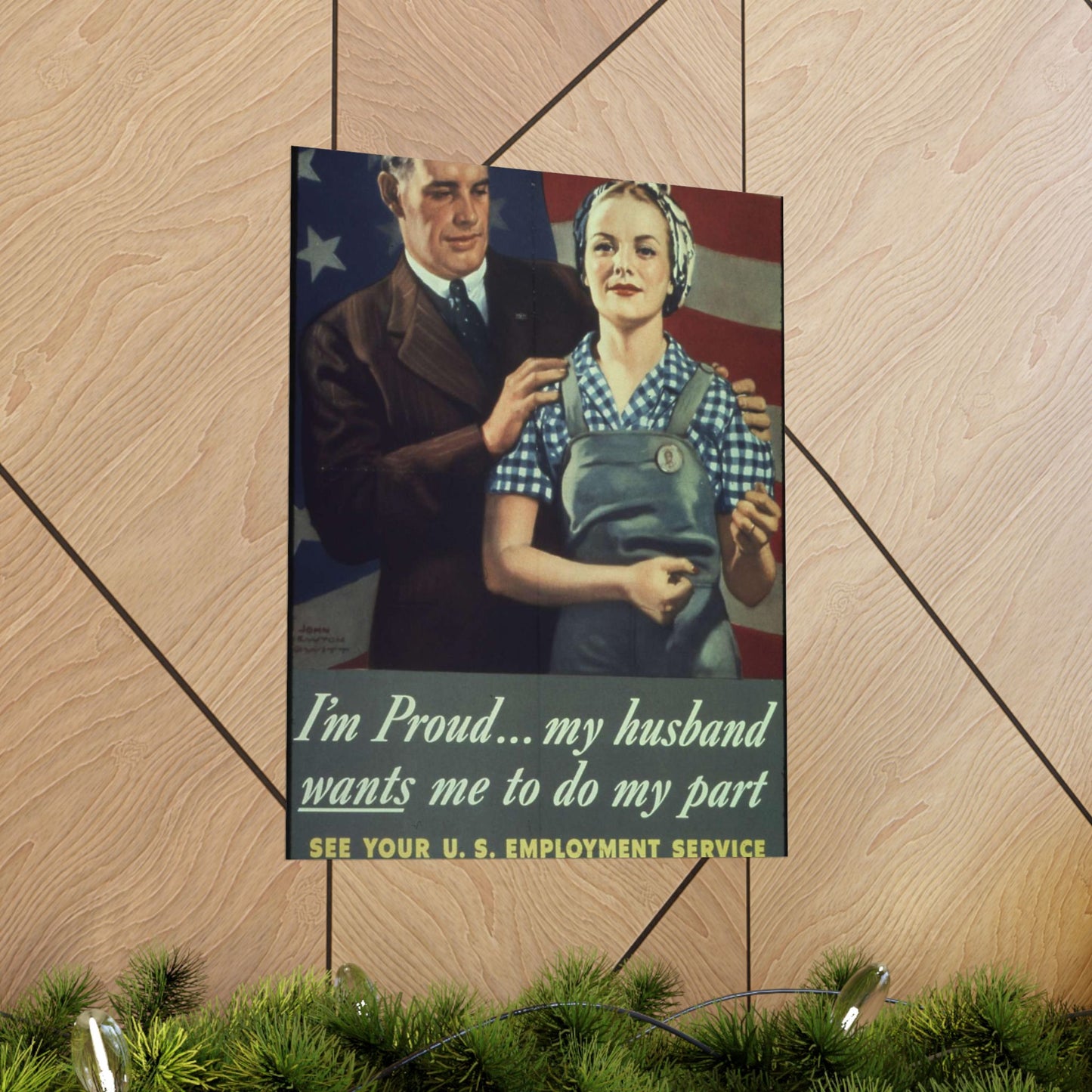 "I'm Proud...my husband wants me to do my part" - NARA - 513841 High Quality Matte Wall Art Poster for Home, Office, Classroom