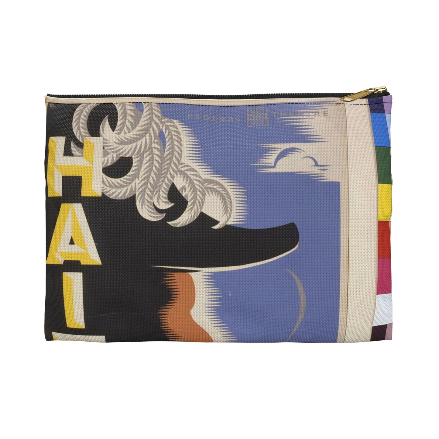 Haiti, a drama of the black Napoleon, by William Du Bois, Lafayette Theatre Large Organizer Pouch with Black Zipper