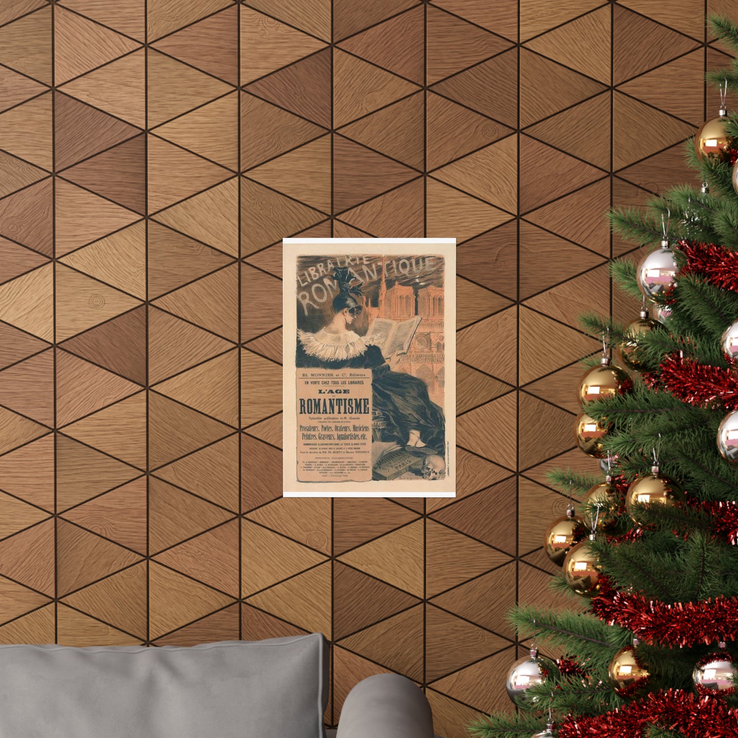 Affiche pour la "Librairie Romantique". High Quality Matte Wall Art Poster for Home, Office, Classroom