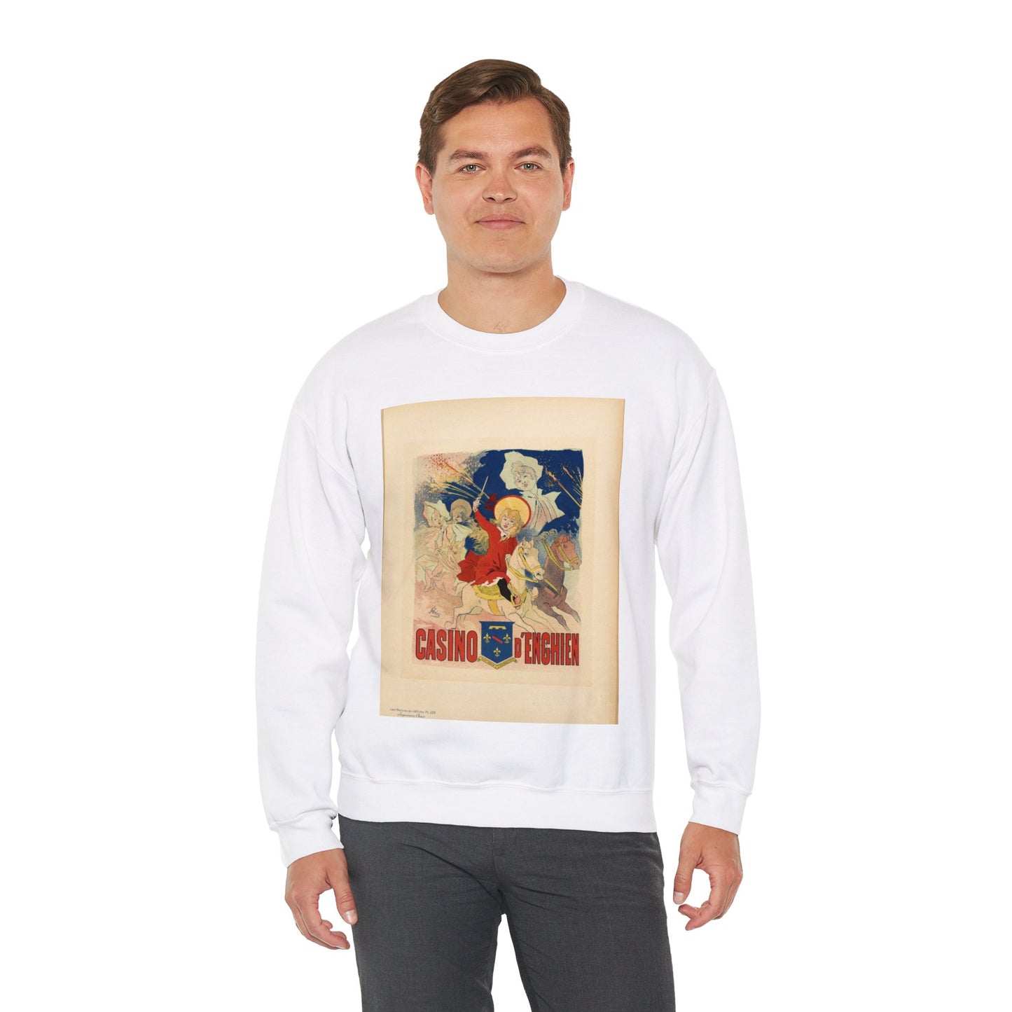 Maîtres de l'affiche V 3 - Pl 129 - Jules Chéret White Heavy Blend Adult Crew Neck SweatShirt