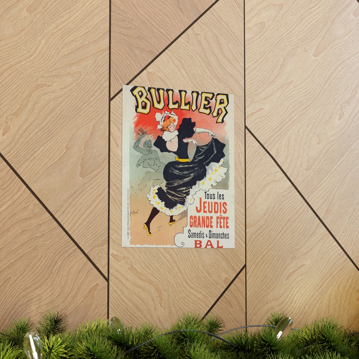 Affiche pour le "Bal Bullier".. Public domain reproduction. High Quality Matte Wall Art Poster for Home, Office, Classroom