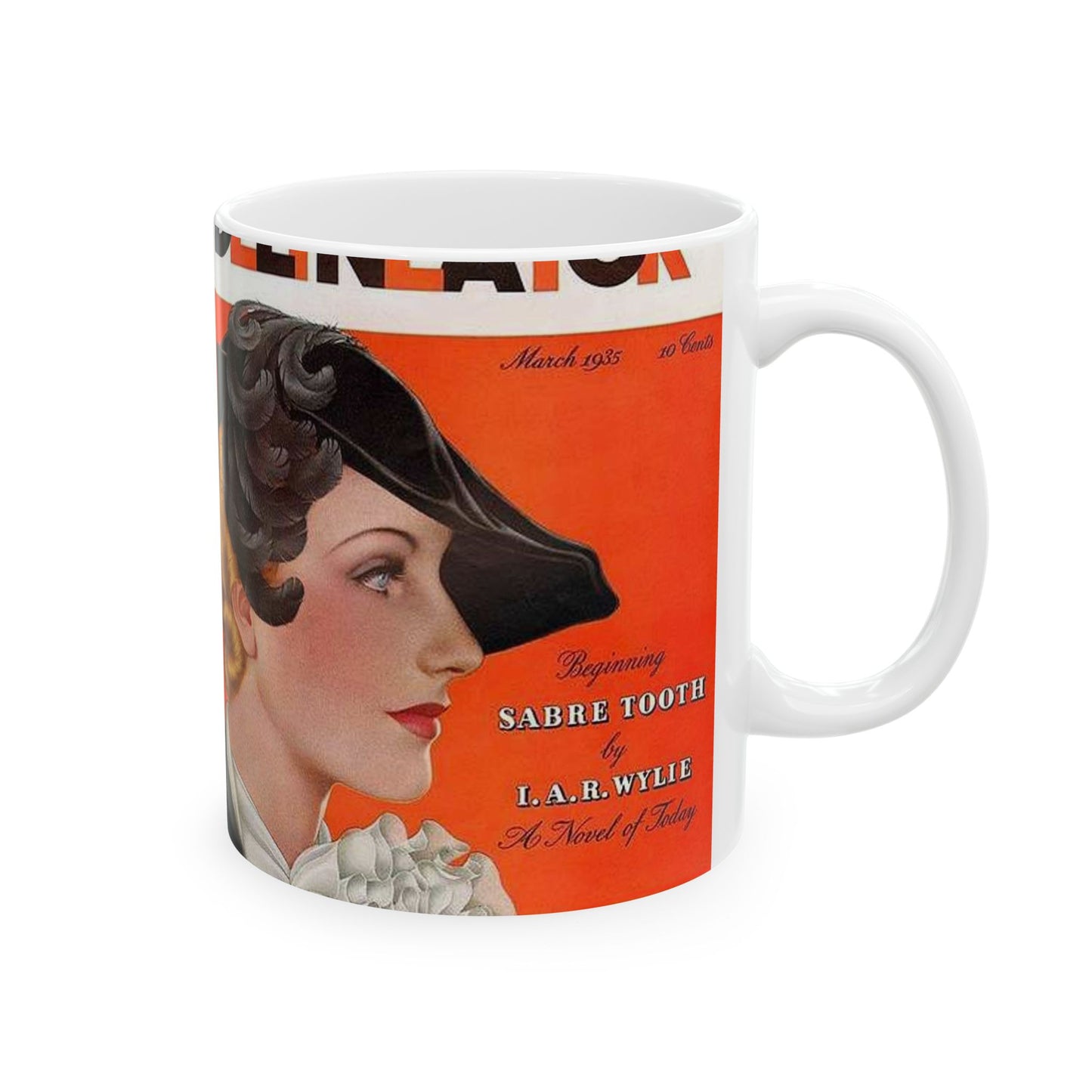 Delineator 1935-03 - Art Deco public domain image Beautiful Novelty Ceramic Coffee Mug 11oz