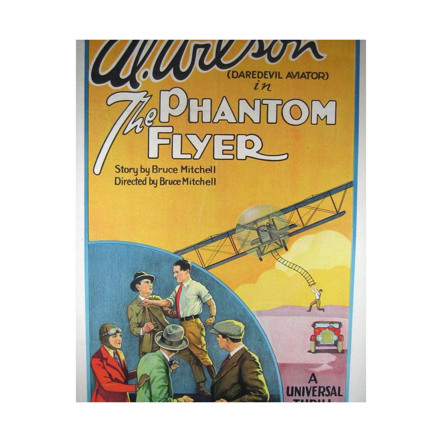 Phantom Flyer 1928 - Art Deco public domain image High Quality Matte Wall Art Poster for Home, Office, Classroom