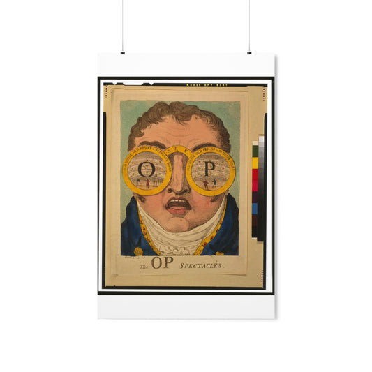 The OP spectacles / Cruikshank del., British Cartoon Print High Quality Matte Wall Art Poster for Home, Office, Classroom