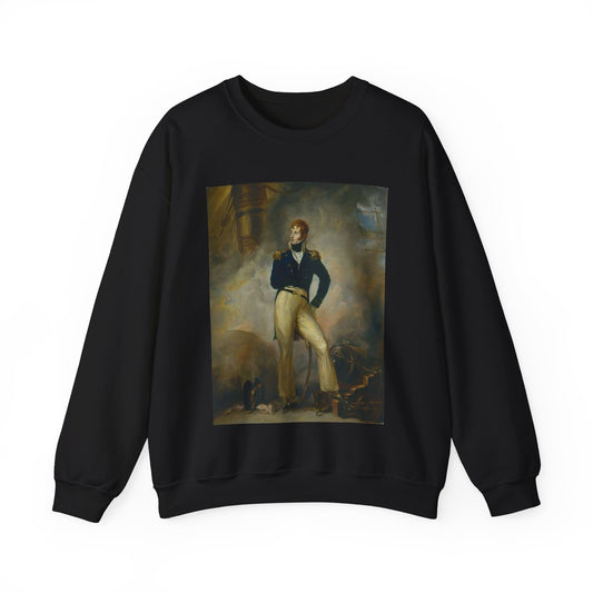 Lord Cochrane 1807 - Public domain  painting Black Heavy Blend Adult Crew Neck SweatShirt