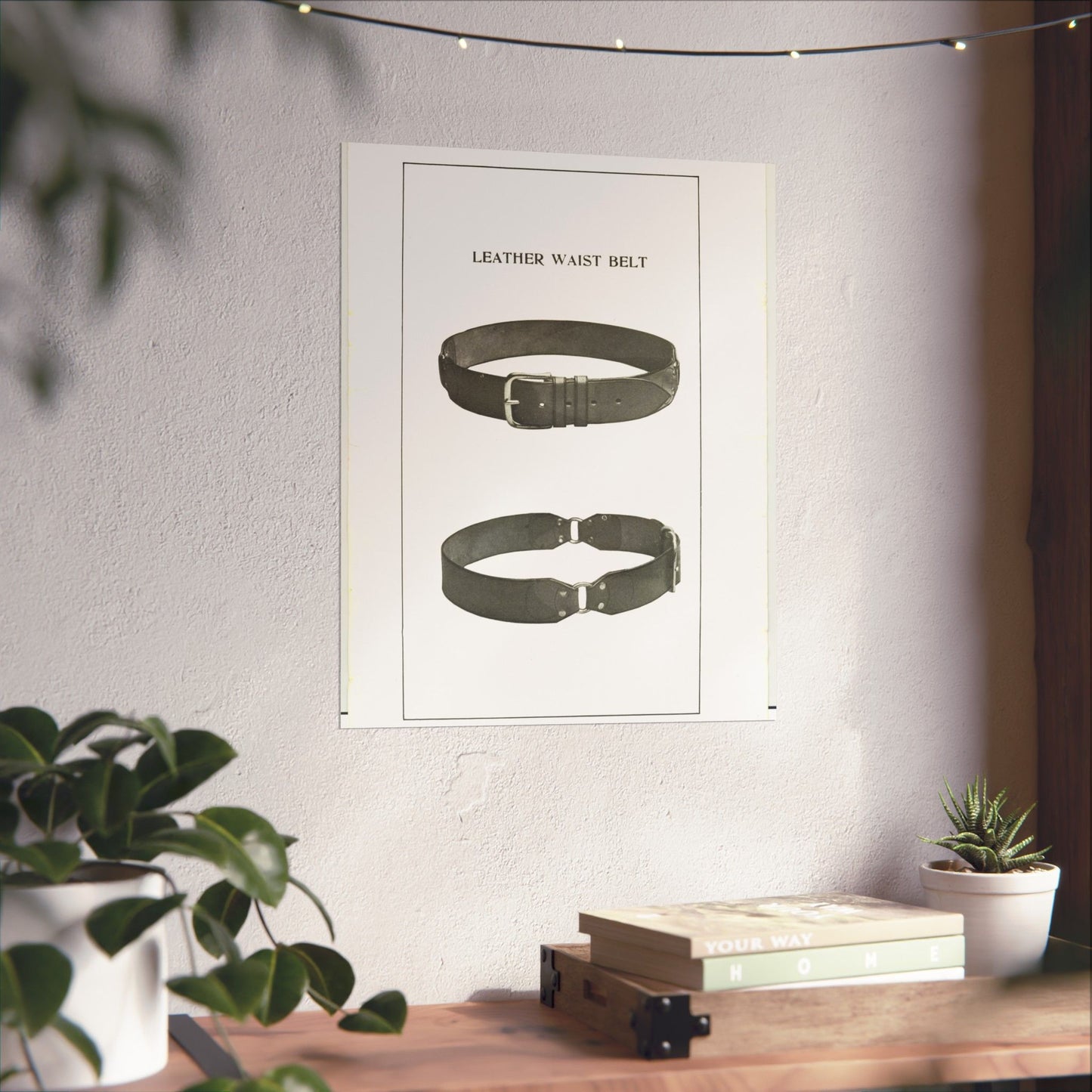 Patent drawing - Leather Waist Belt - . Public domain  image High Quality Matte Wall Art Poster for Home, Office, Classroom