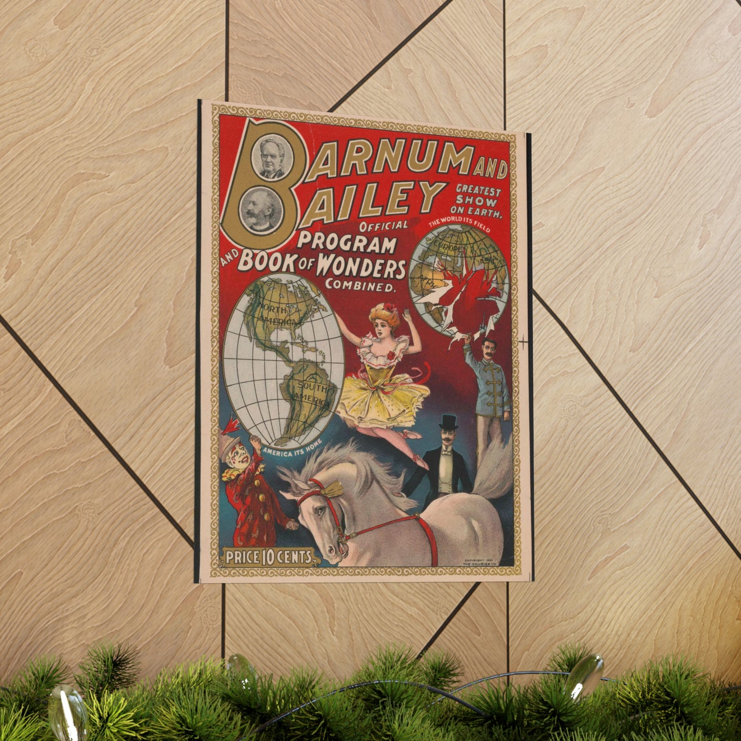 Barnum and Bailey official program and book of wonders combined High Quality Matte Wall Art Poster for Home, Office, Classroom