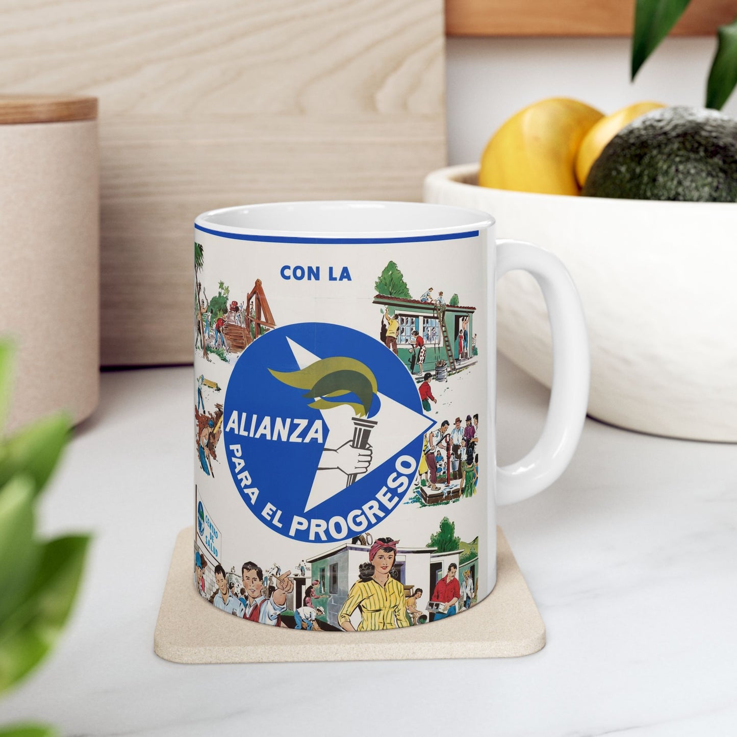 Alliance Posters, Cold War American Propaganda poster Beautiful Novelty Ceramic Coffee Mug 11oz