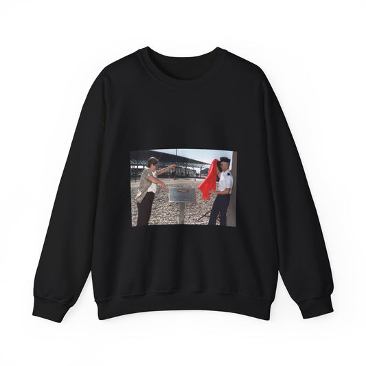 In memory of US Air Force MASTER Sergeant Jamie Solomon, US Air Force Brigadier General Mensching and Mrs. Solomon unveil the dedication of the new POL facilities in Tucson, Arizona Black Heavy Blend Adult Crew Neck SweatShirt