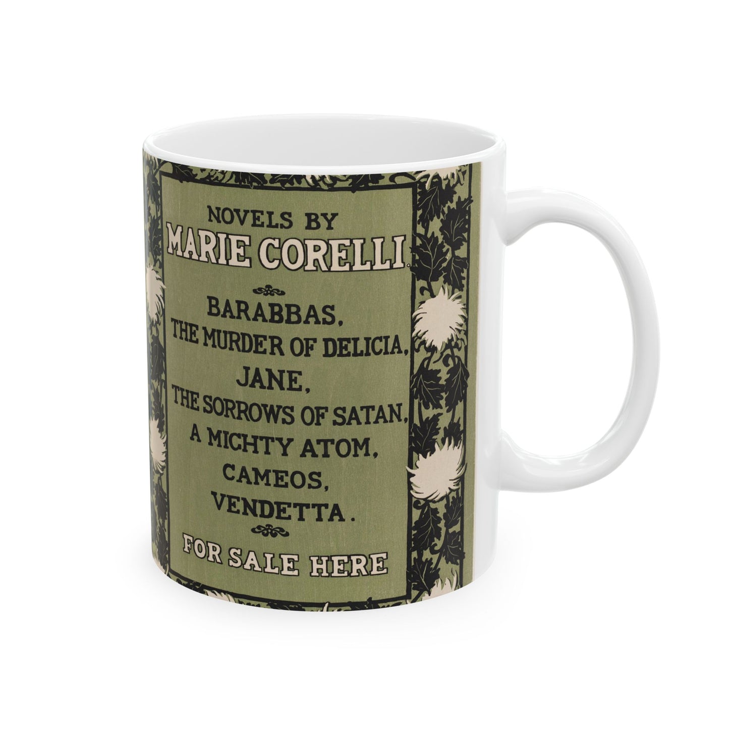 Novels by Marie Corelli, Art Nouveau poster Beautiful Novelty Ceramic Coffee Mug 11oz