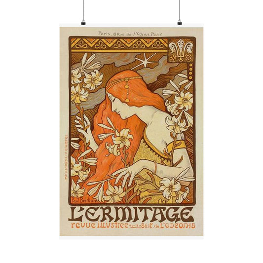 Paul Emile Berthon - Affiche pour la Revue "l'Érmitage. High Quality Matte Wall Art Poster for Home, Office, Classroom