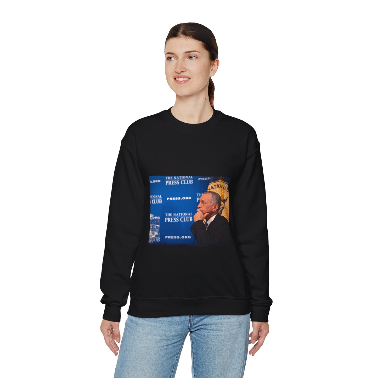 Commercial Human Spaceflight Press Conference Black Heavy Blend Adult Crew Neck SweatShirt