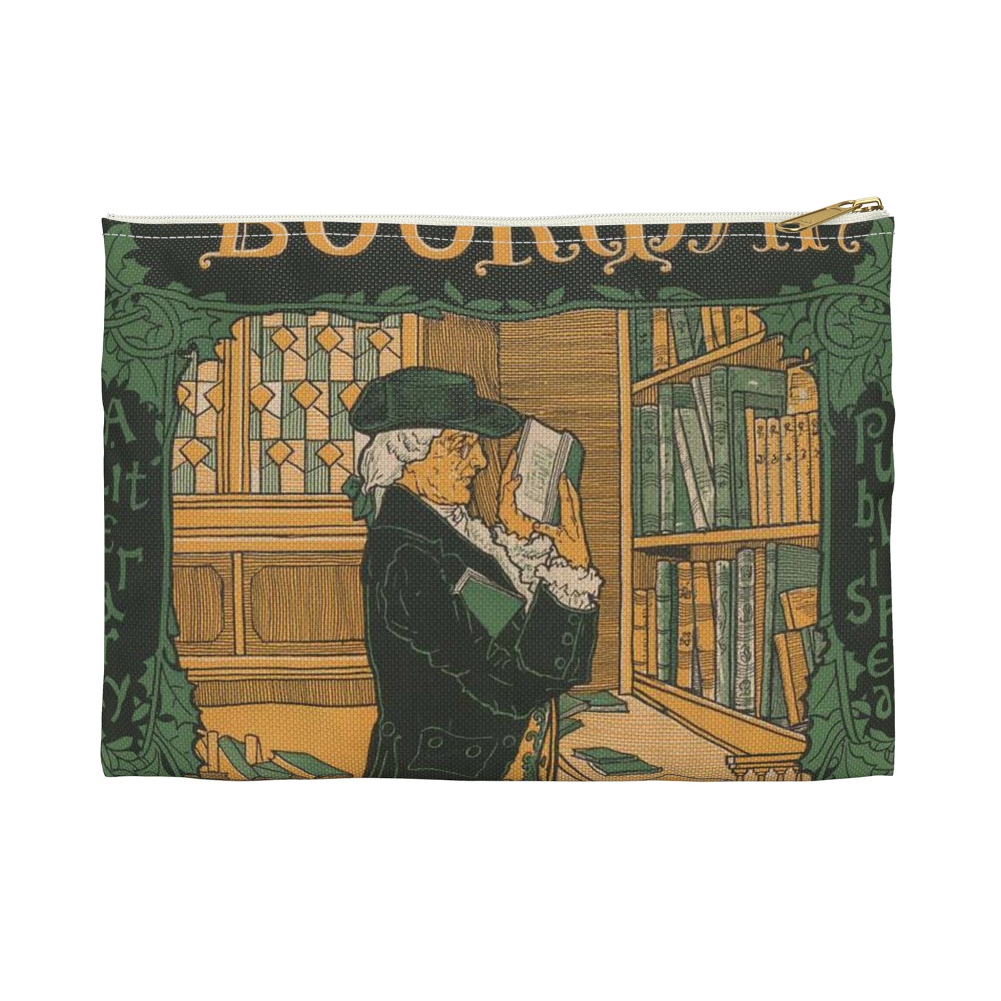 Louis Rhead - The bookman, Christmas number (2015646907) Large Organizer Pouch with Black Zipper