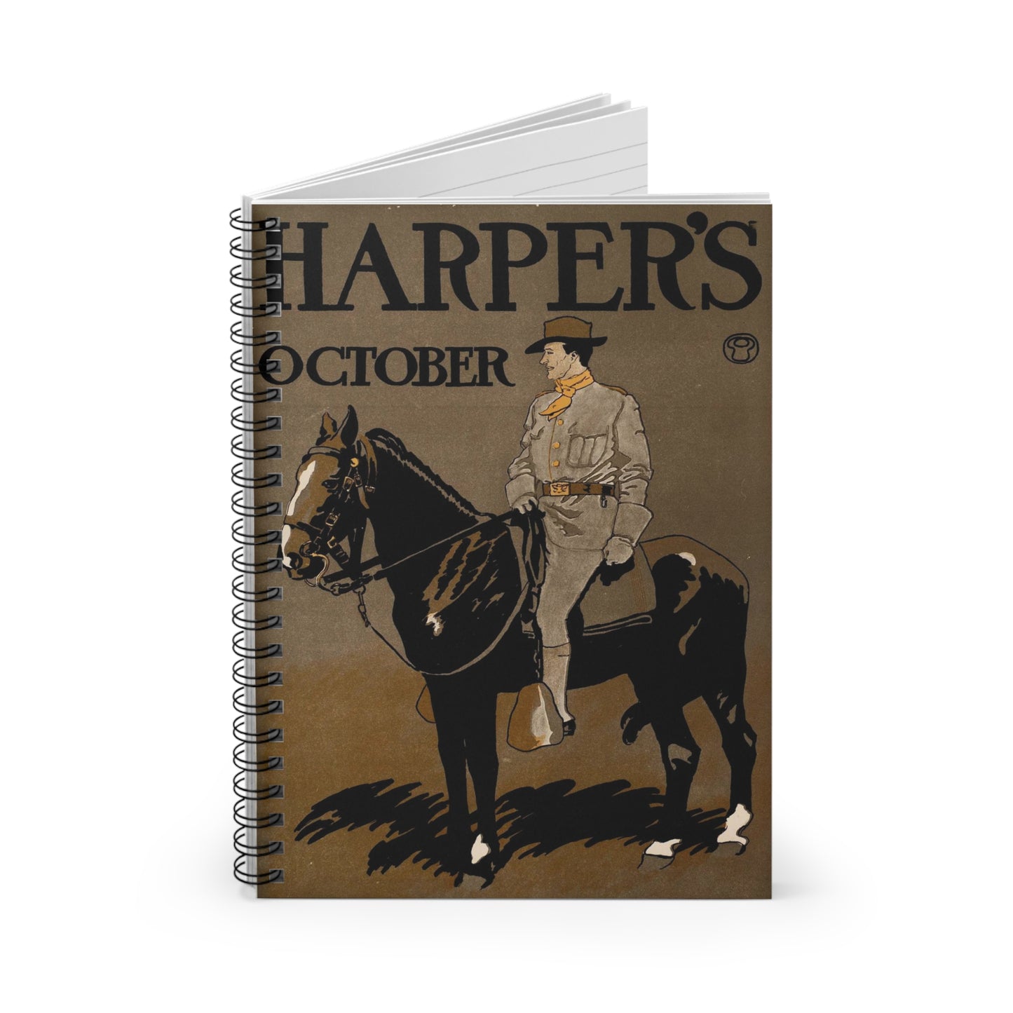 Edward Penfield - Edward Penfield, Harper's October Spiral Bound Ruled Notebook with Printed Cover