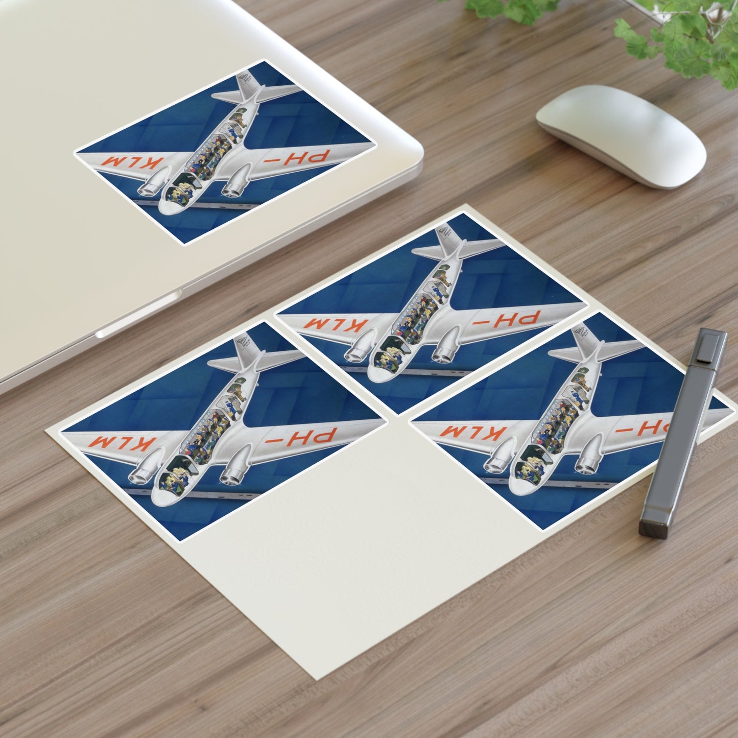 K.L.M. Royal Dutch Airline Fokker- Douglas DC2 To the Continent and the Far East Laminated UV Protective Vinyl Stickers