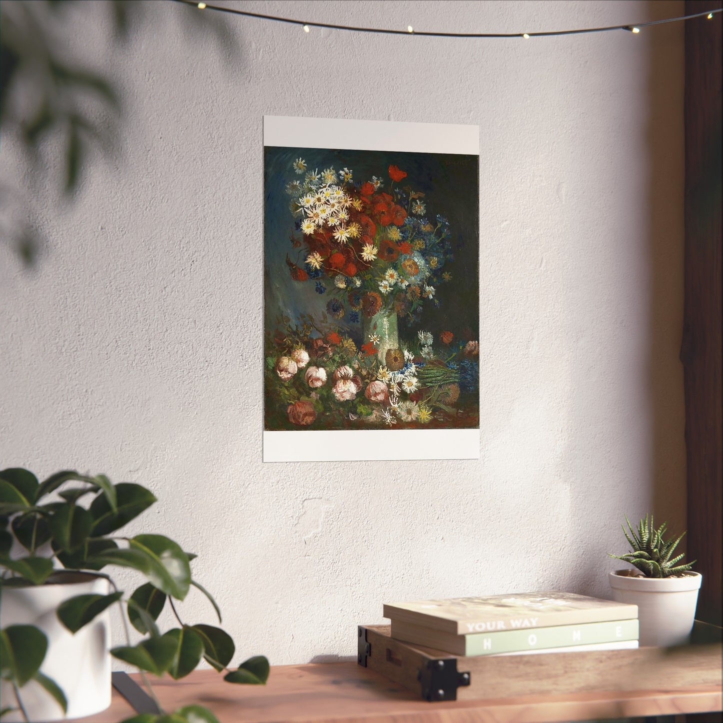 Still life with meadow flowers and roses Van Gogh 1886 High Quality Matte Wall Art Poster for Home, Office, Classroom