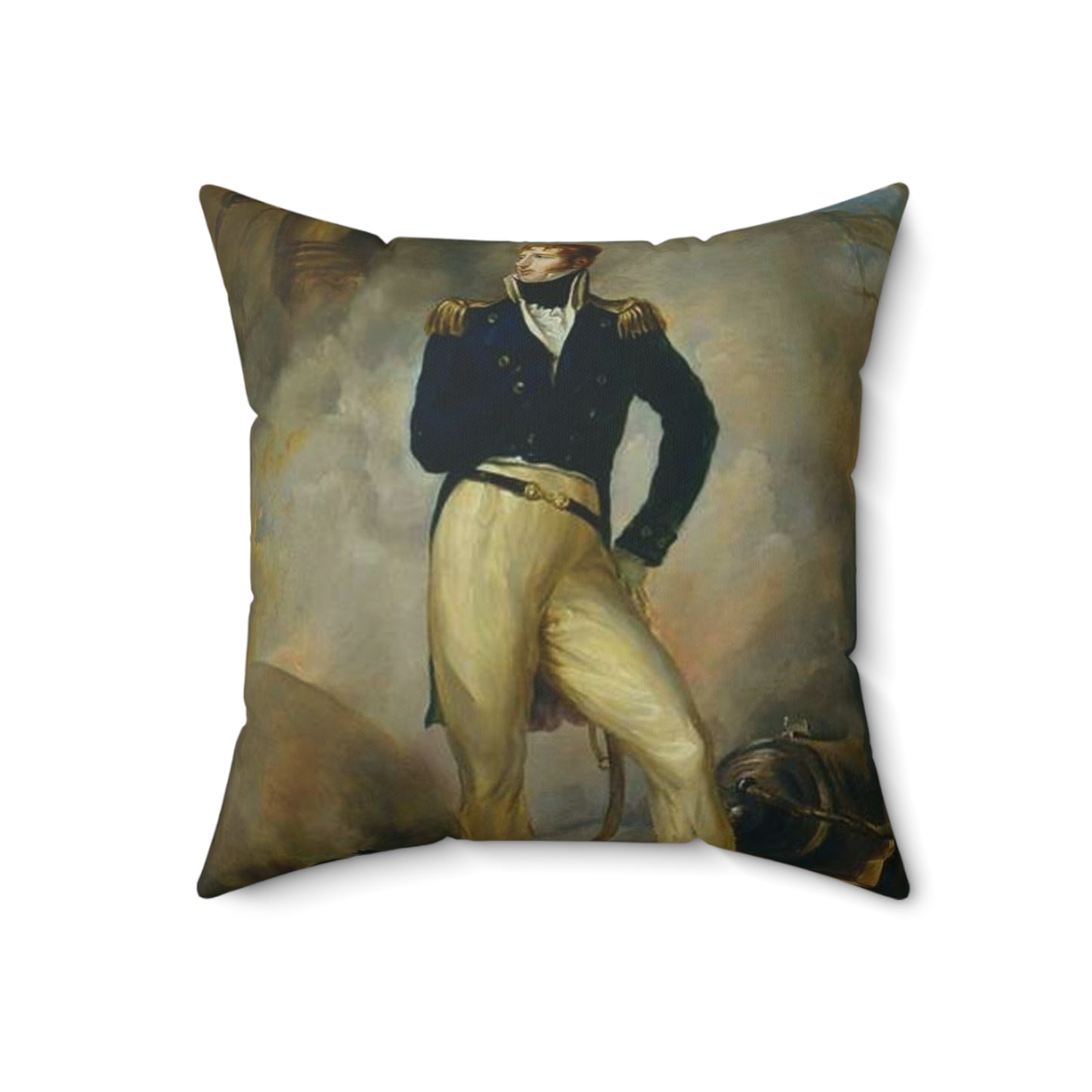 Lord Cochrane 1807 - Public domain  painting Decorative Accent Square Pillow