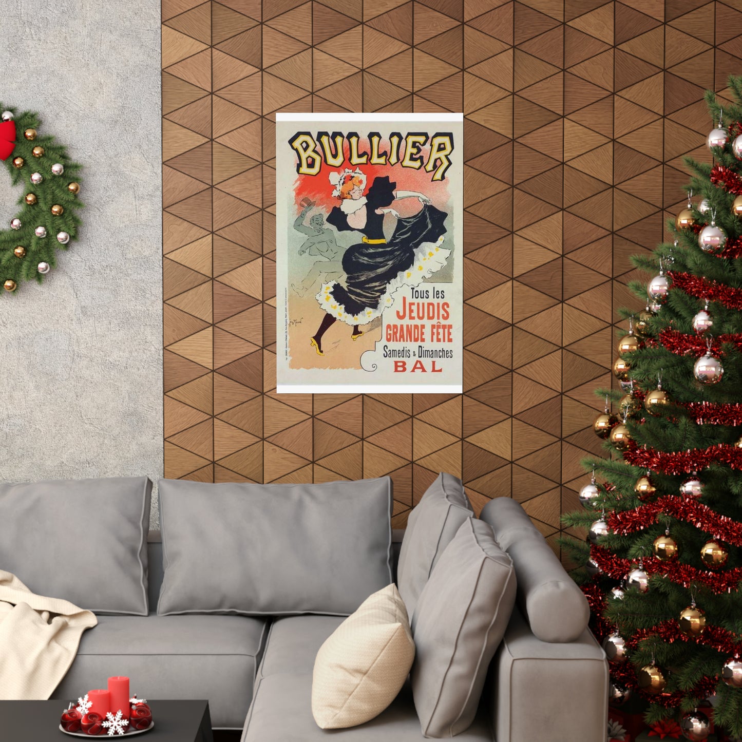Affiche pour le "Bal Bullier".. Public domain reproduction. High Quality Matte Wall Art Poster for Home, Office, Classroom
