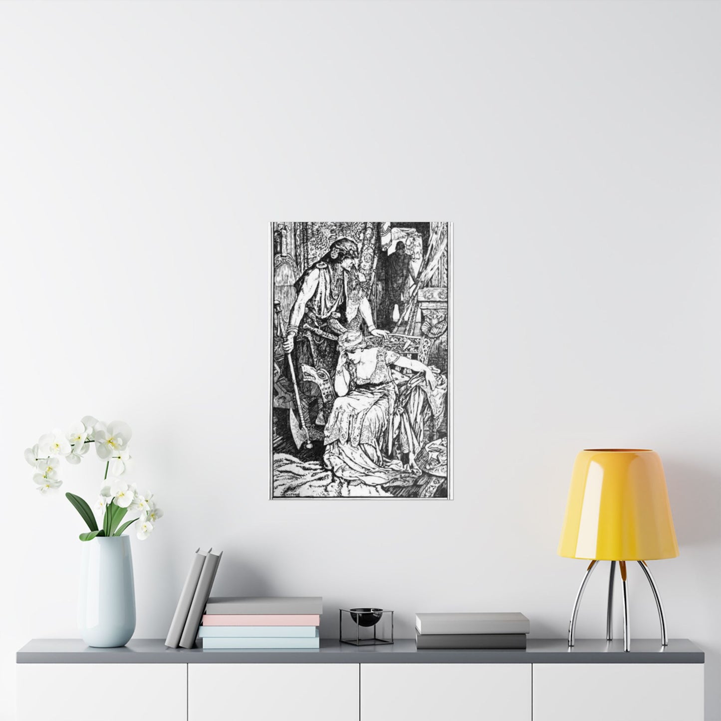 Thiostolf Decides to Slay Glum - Art nouveau public domain image High Quality Matte Wall Art Poster for Home, Office, Classroom