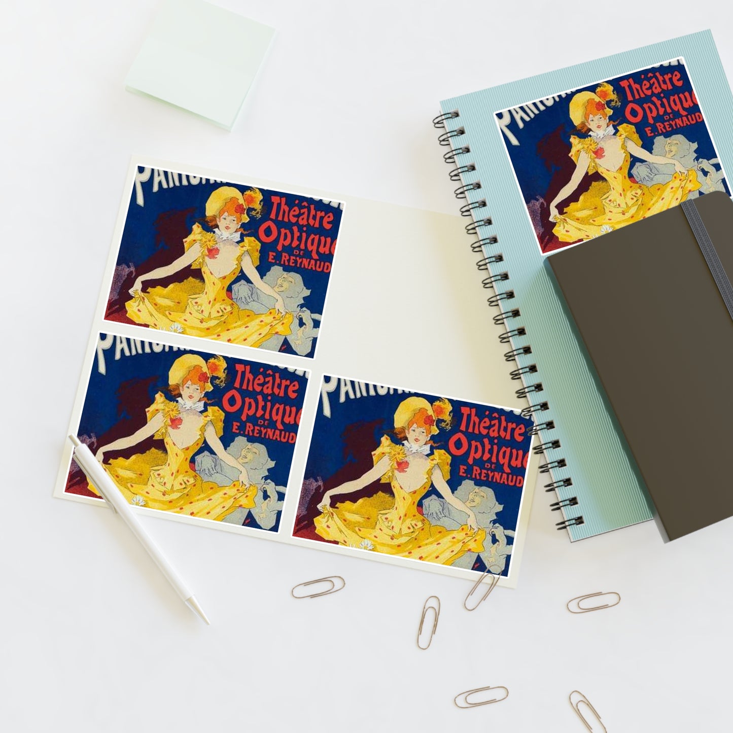 Affiche pour le Musée Grévin, "Pantomimes lumineuses". Laminated UV Protective Vinyl Stickers