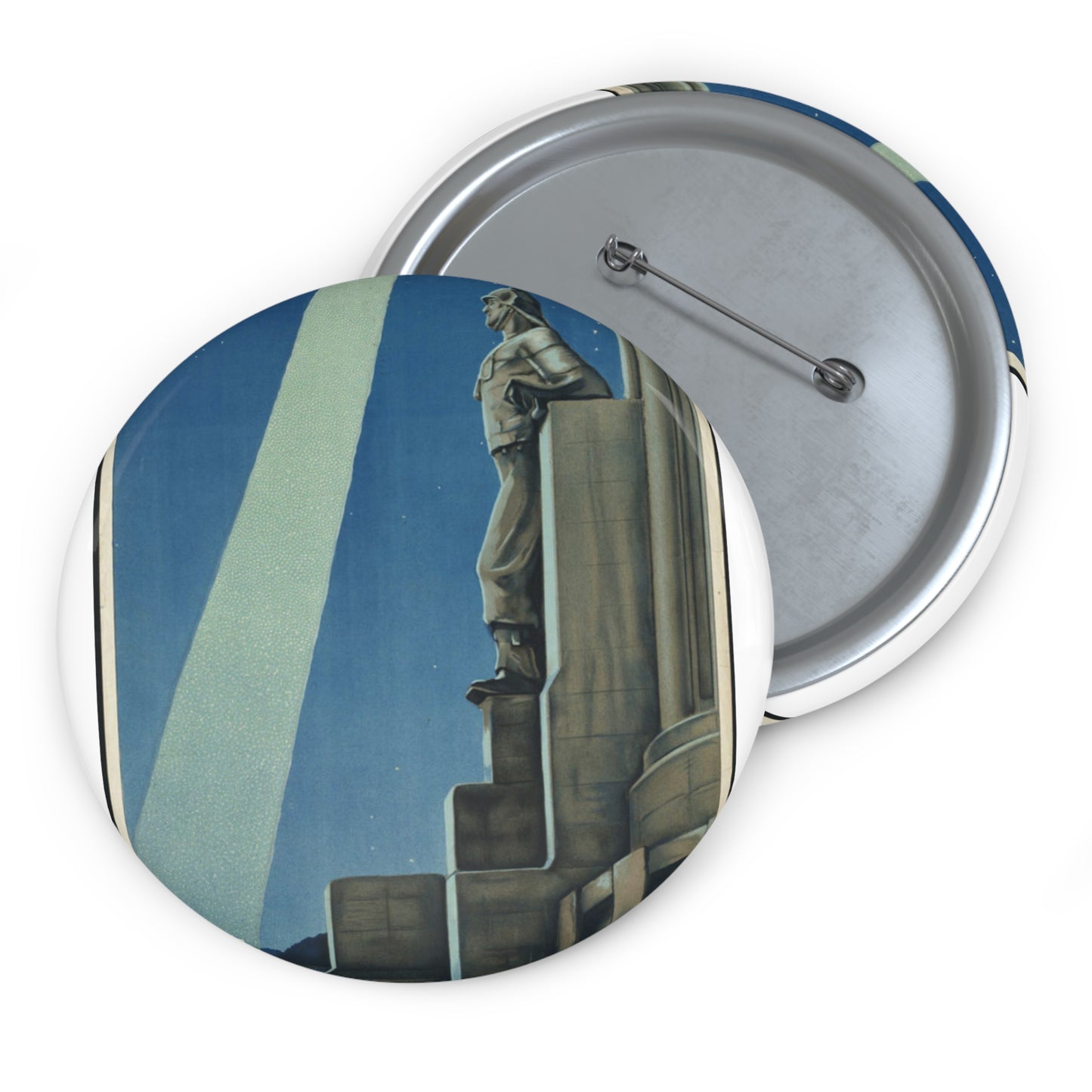 Trieste. Vintage Travel Posters, 1920s-1930s Pin Buttons with Crisp Design