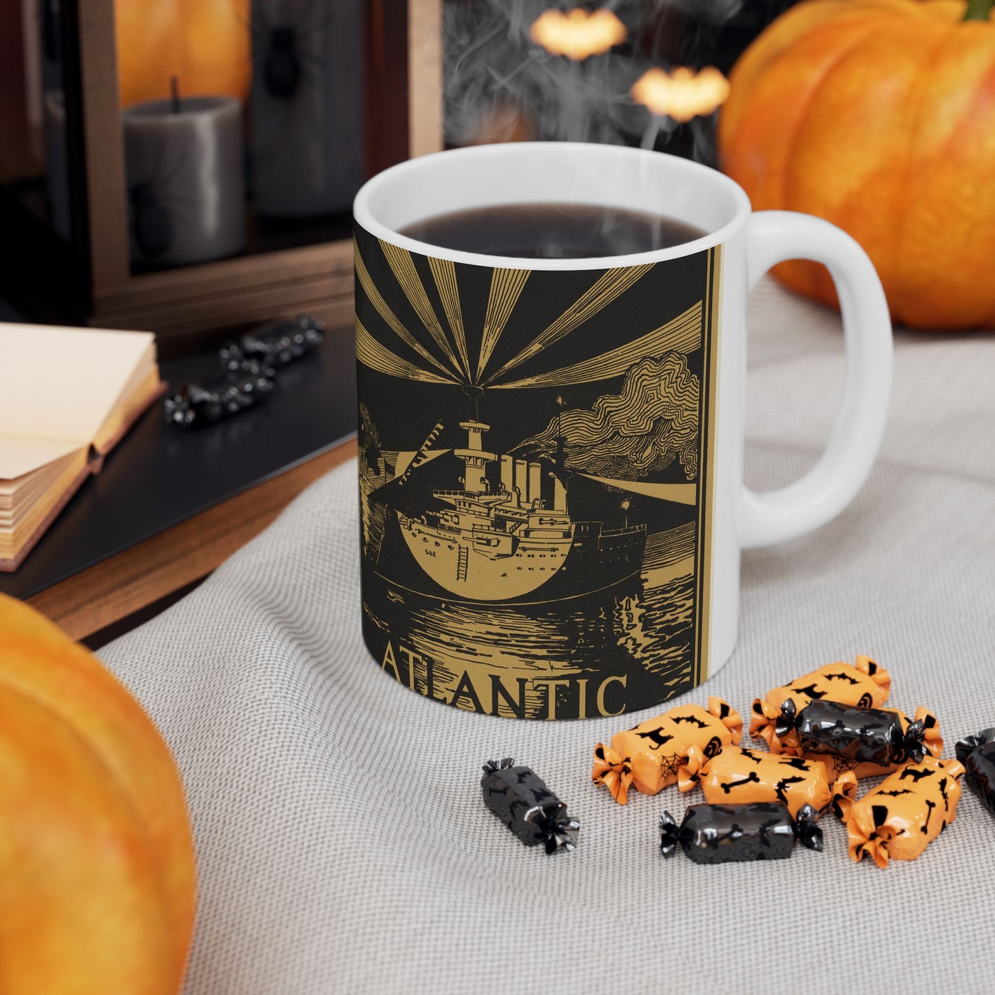 Atlantic for November, Art Nouveau poster Beautiful Novelty Ceramic Coffee Mug 11oz