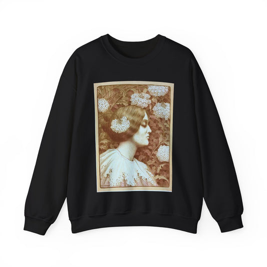 Paul Emile Berthon - Dessin original pour les "Maîtres de l'Affiche". Black Heavy Blend Adult Crew Neck SweatShirt