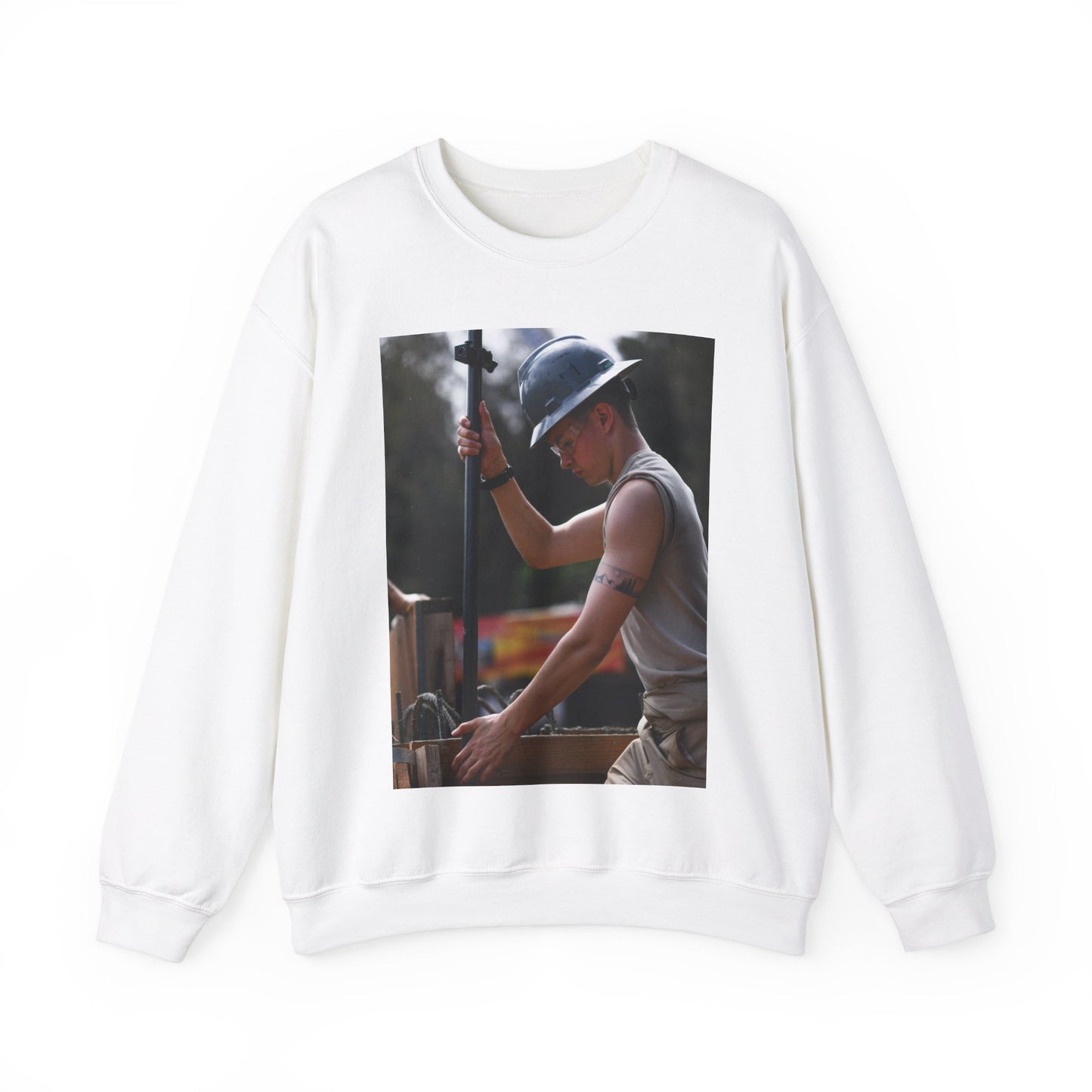 Jayson Potteiger, 138th Civil Engineer Squadron engineering White Heavy Blend Adult Crew Neck SweatShirt
