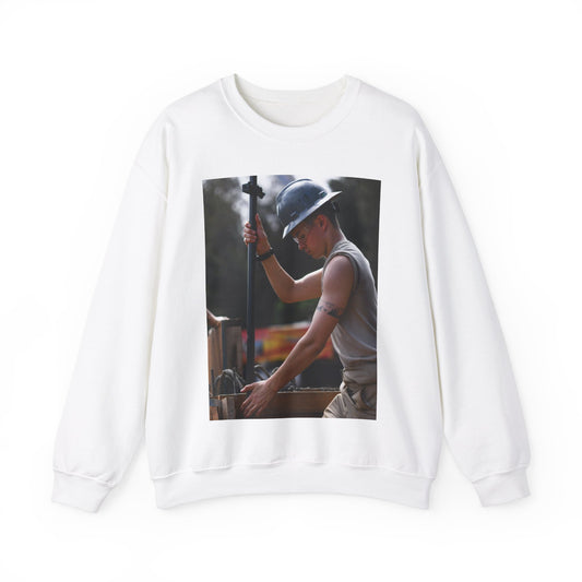 Jayson Potteiger, 138th Civil Engineer Squadron engineering White Heavy Blend Adult Crew Neck SweatShirt