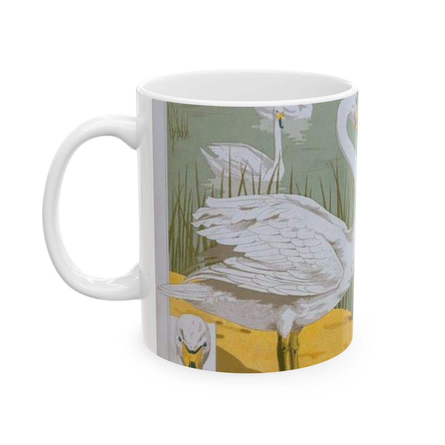 Cygne sauvage - Art nouveau public domain image Beautiful Novelty Ceramic Coffee Mug 11oz