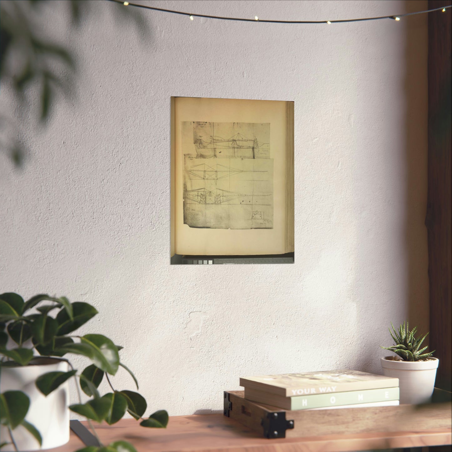 Patent drawing - Planche I et II du brevet n° 111.574 pris en France le 16 février 1876, par Penaud et Gauchot, pour «Un aéro-plane ou appareil aérien volant». Public domain  image High Quality Matte Wall Art Poster for Home, Office, Classroom
