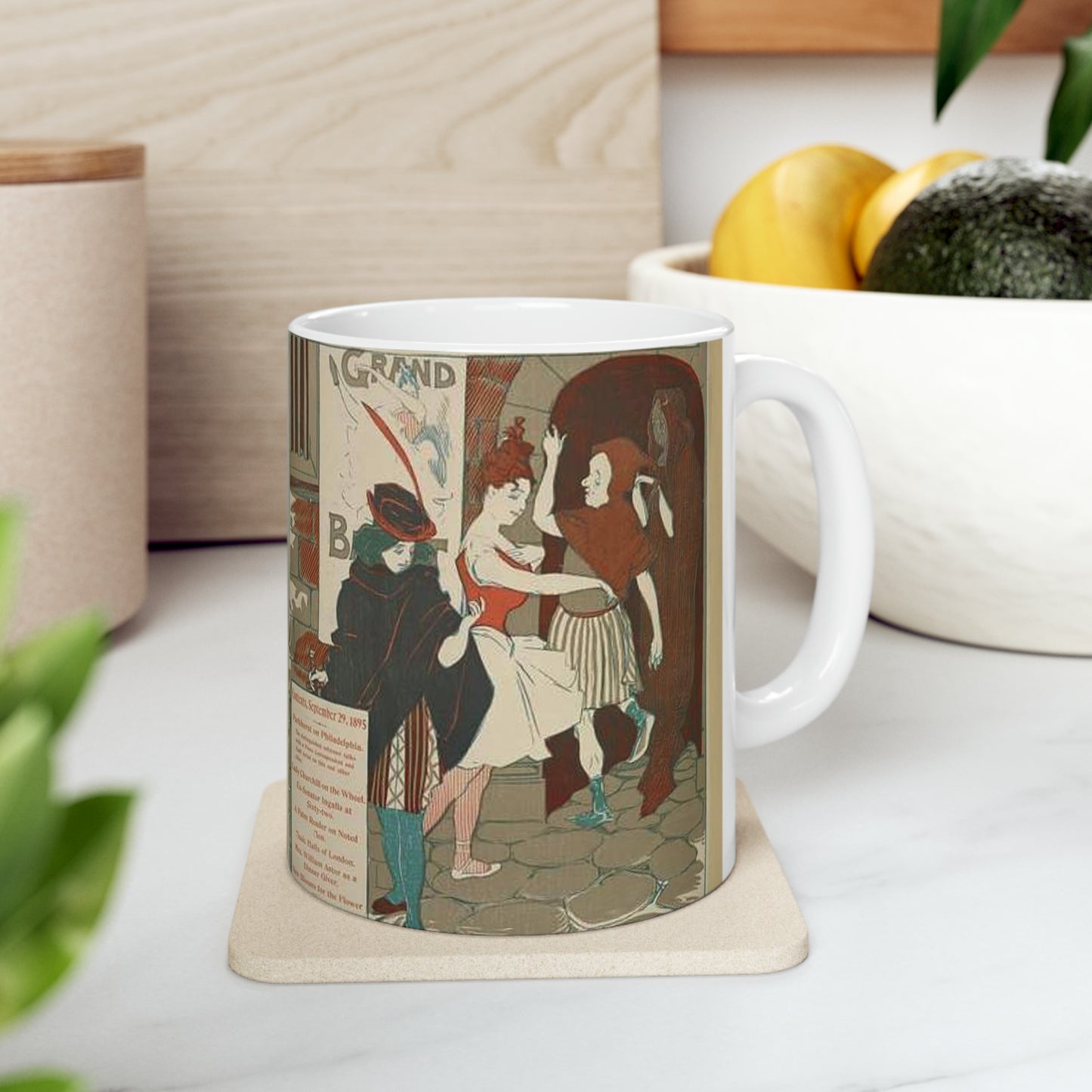 Philadelphia Sunday press. September 29, 1895. Beautiful Novelty Ceramic Coffee Mug 11oz
