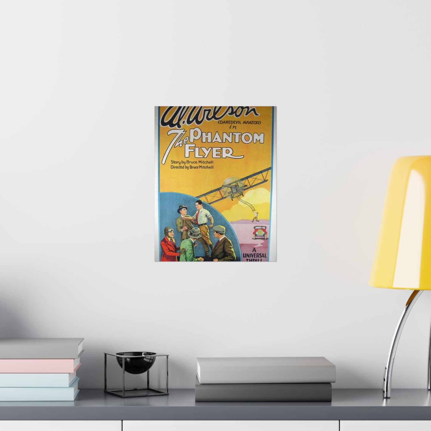 Phantom Flyer 1928 - Art Deco public domain image High Quality Matte Wall Art Poster for Home, Office, Classroom