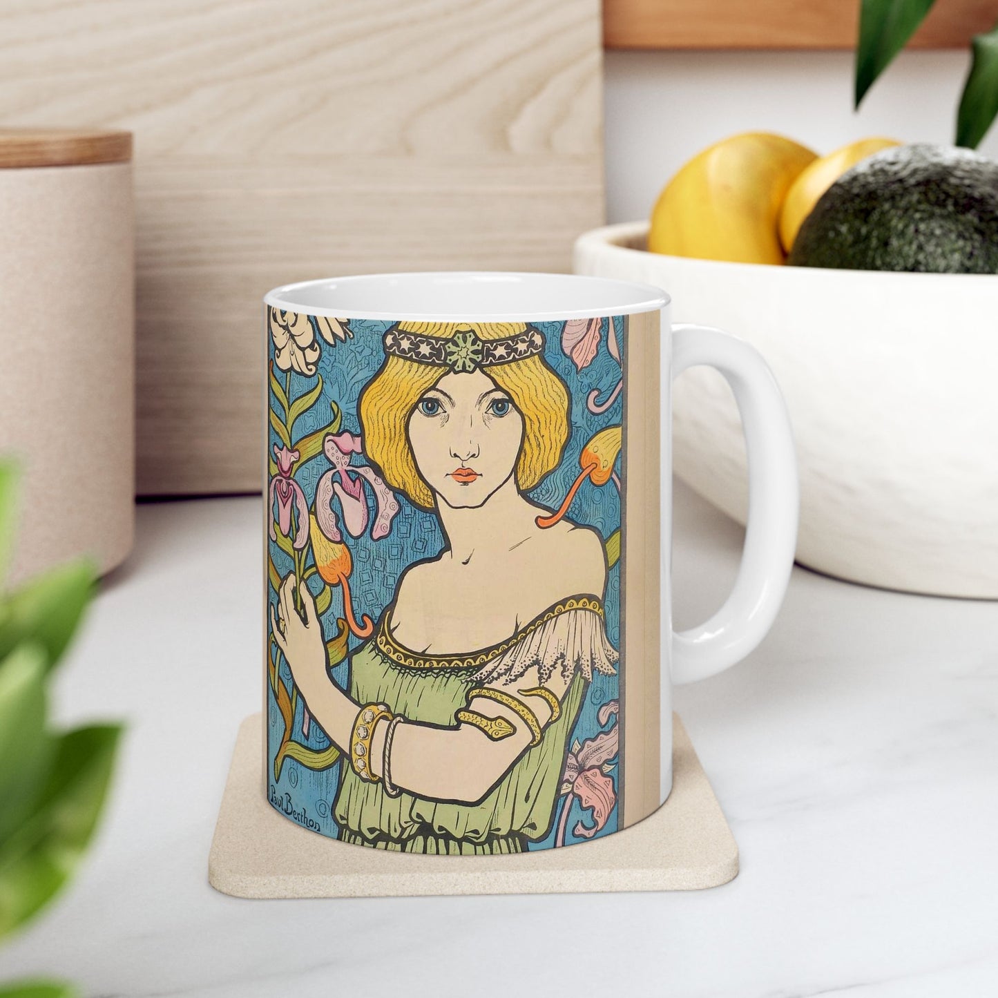 Paul Emile Berthon - Salon des Cent (17) - 1895 Beautiful Novelty Ceramic Coffee Mug 11oz
