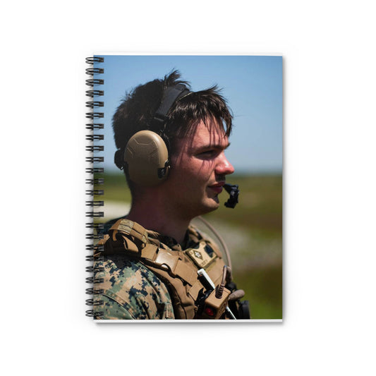 U.S Marine Corps Cpl. Douglas Lemieux, a fire support Spiral Bound Ruled Notebook with Printed Cover