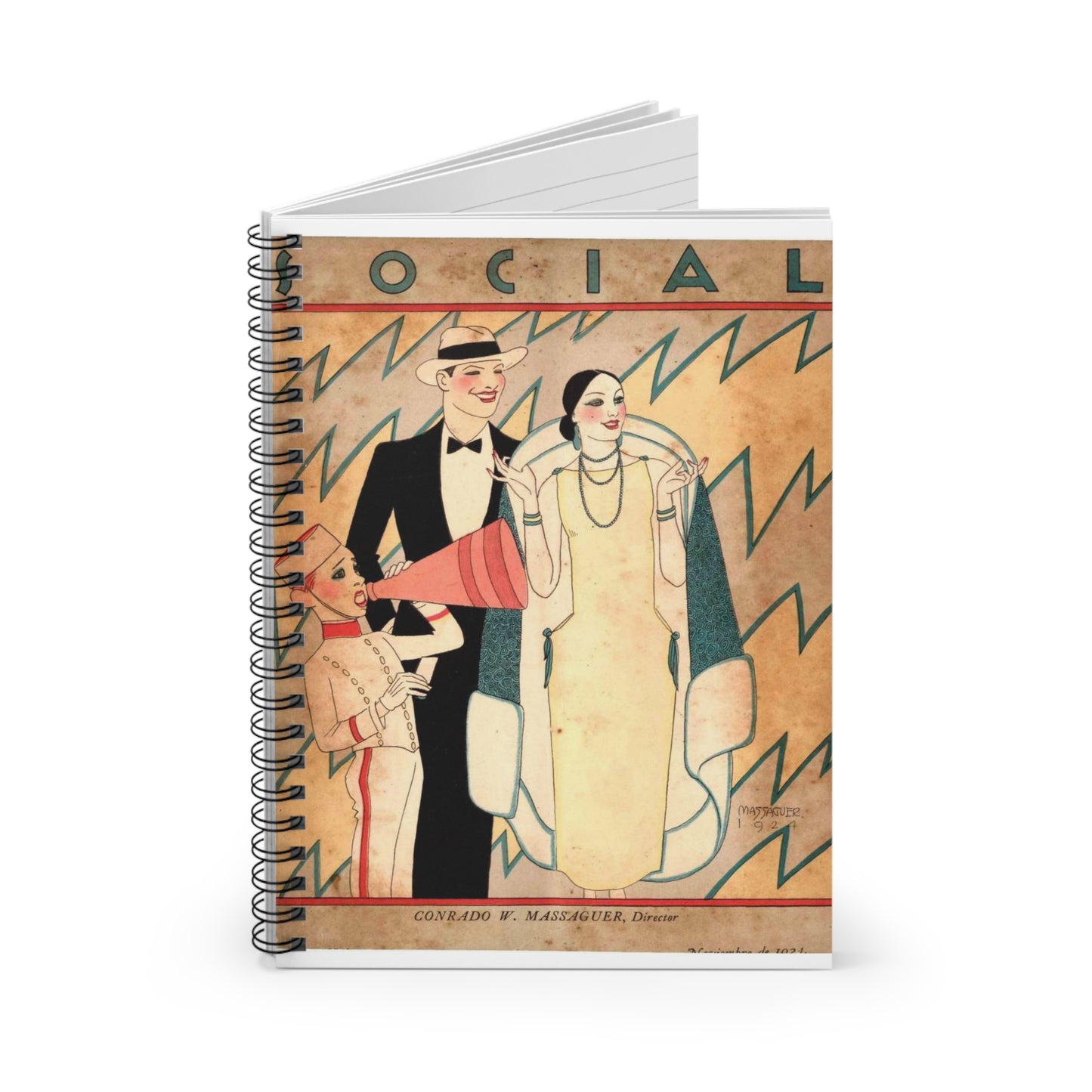 Social vol IX No 11 noviembre 1924 0000 Spiral Bound Ruled Notebook with Printed Cover