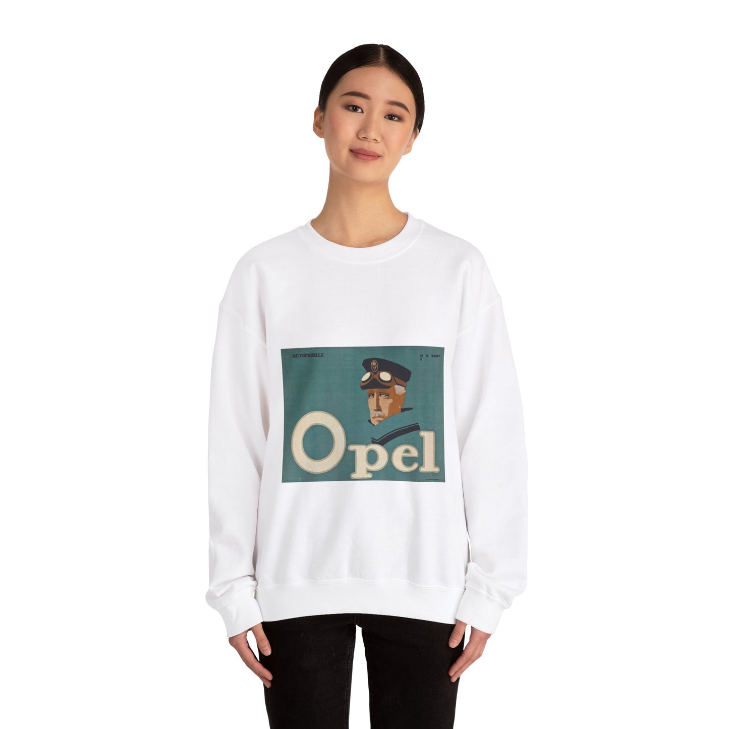 Hans Rudi Erdt (1883-1918) - Opel White Heavy Blend Adult Crew Neck SweatShirt