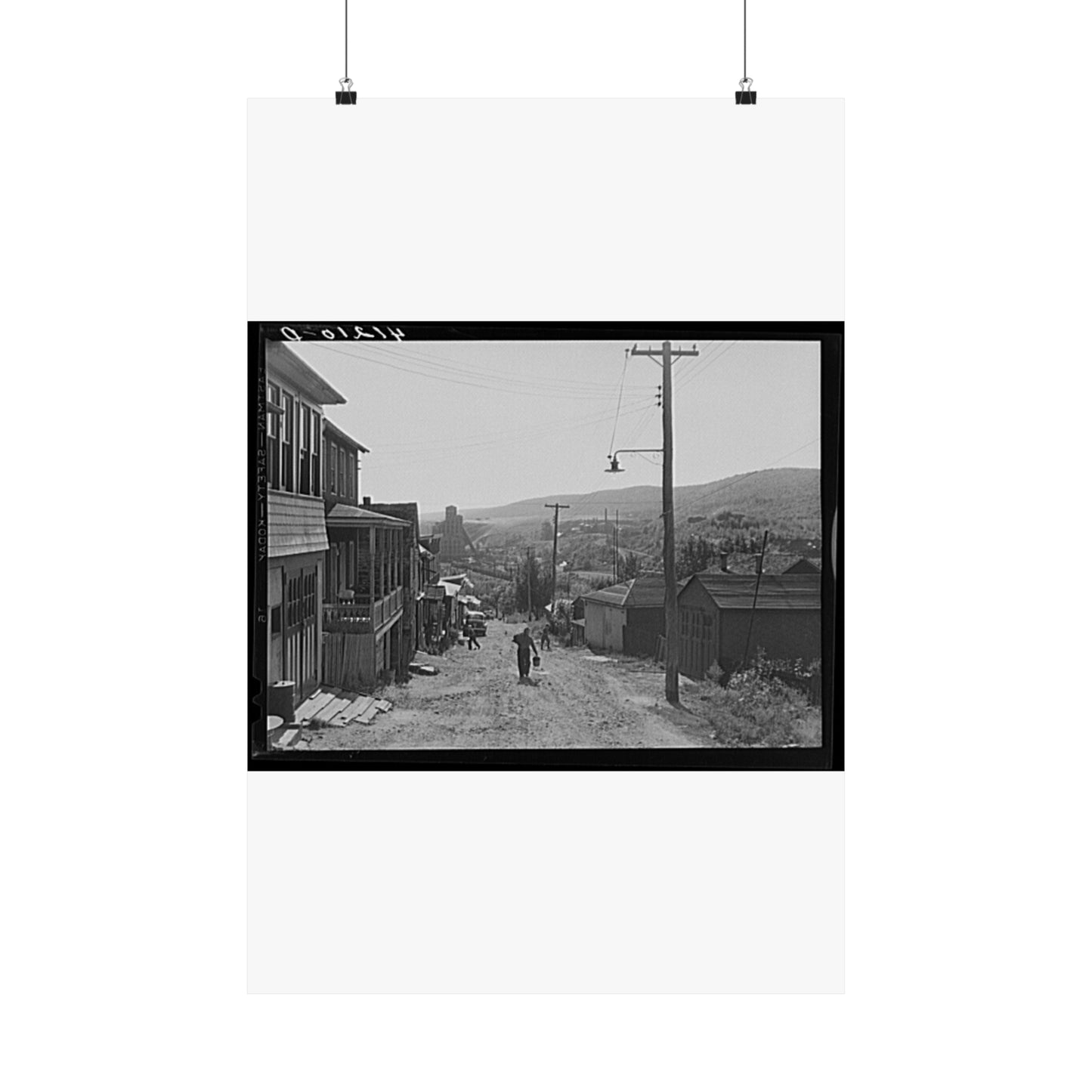 Street scene in the mining town of Lansford, Pennsylvania High Quality Matte Wall Art Poster for Home, Office, Classroom